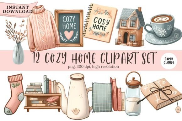 Download Cozy Home Clipart Elements Set - Premium Resources