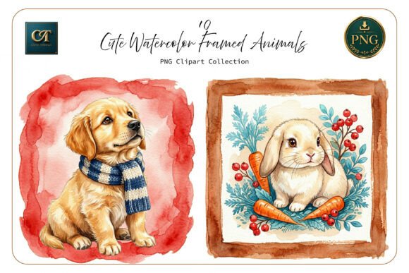 Download Watercolor Animals Framed Art - Watercolor Collection