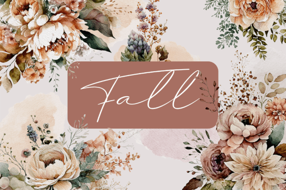 Download Watercolor Boho Fall Floral Clipart - Watercolor Collection