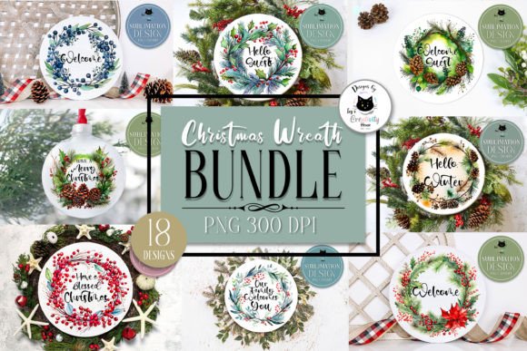 Download Watercolor Christmas Wreath Bundle - Watercolor Collection