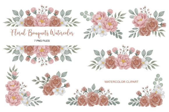 Download Floral Watercolor Bouquet Clip Art Set11 - Watercolor Collection