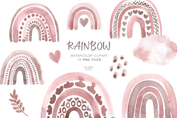 Download Rainbow Pink Watercolor Clipart - Watercolor Collection