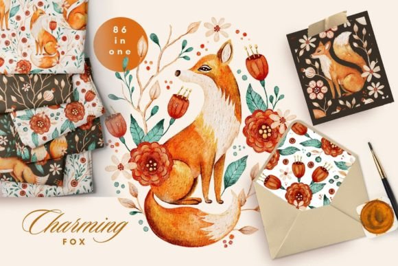 Download Fox Illustration Fall Watercolor - Watercolor Collection
