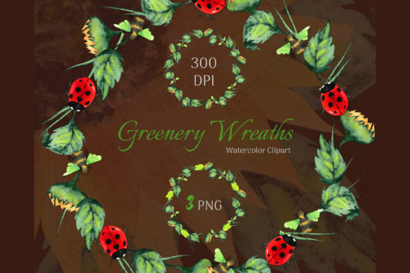 Download Watercolor Greenery Wreath Clipart - Watercolor Collection