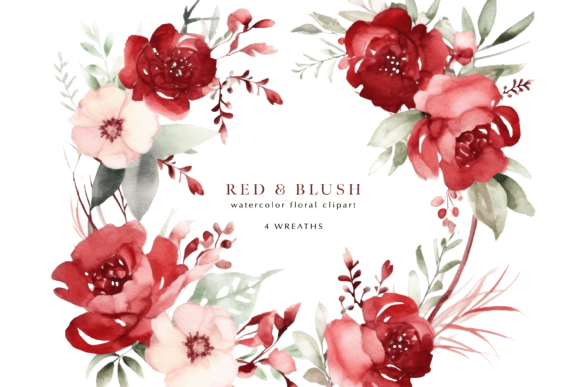 Download Watercolor Floral Wreath Clipart - Watercolor Collection