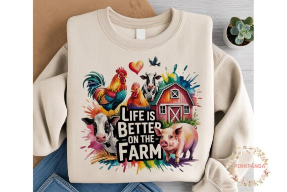 Download Farm Life Watercolor Animals Sublimation - Watercolor Collection