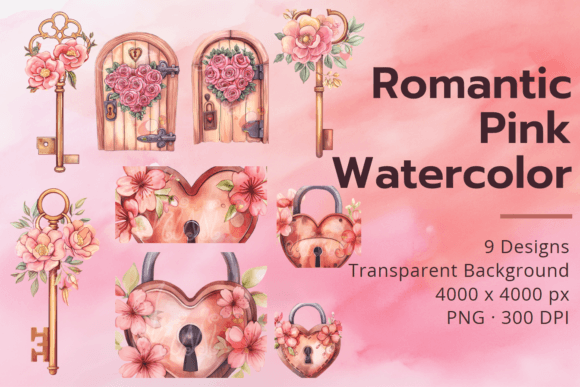 Download Valentines Day Pink Watercolor Clipart - Watercolor Collection