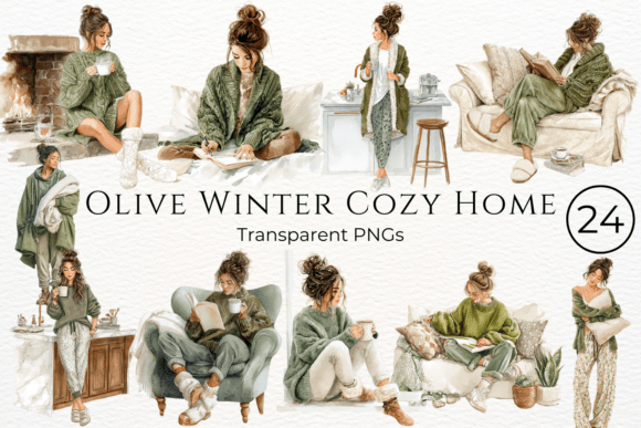 Download Olive Winter Cozy Home Clipart - Cozy home Collection