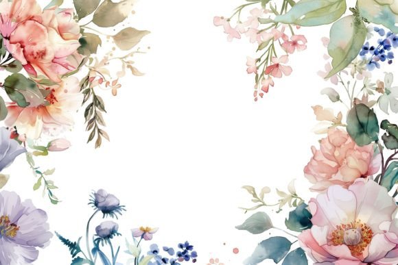 Download Watercolor Floral Frame - Watercolor Collection