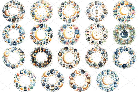 Download EidAura Watercolor Wreath Clipart Bundle - Watercolor Collection