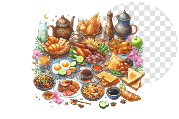 Download Watercolor Traditional Breakfast Delight - Watercolor Collection