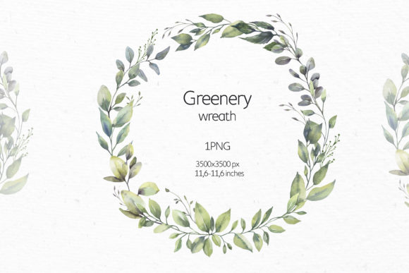 Download Watercolor Greenery Wreath - Premium Resources