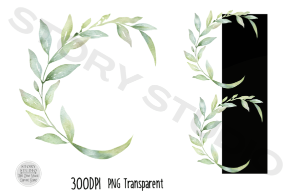Download Watercolor Greenery Wreath Clipart - Premium Resources